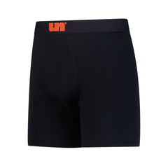 Unluckies MicroModal men's boxer briefs 7 inch inseam — side view, black